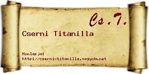 Cserni Titanilla névjegykártya